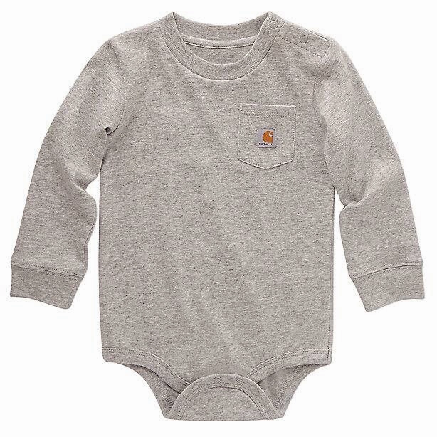 Airflow Mesh Lining Fashionable Style Infants' Long-Sleeve Pocket Bodysuit CA5002
