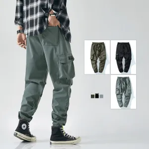 Japanese Men'S Overalls plus Casual Pants Abrasion Resistant Panels