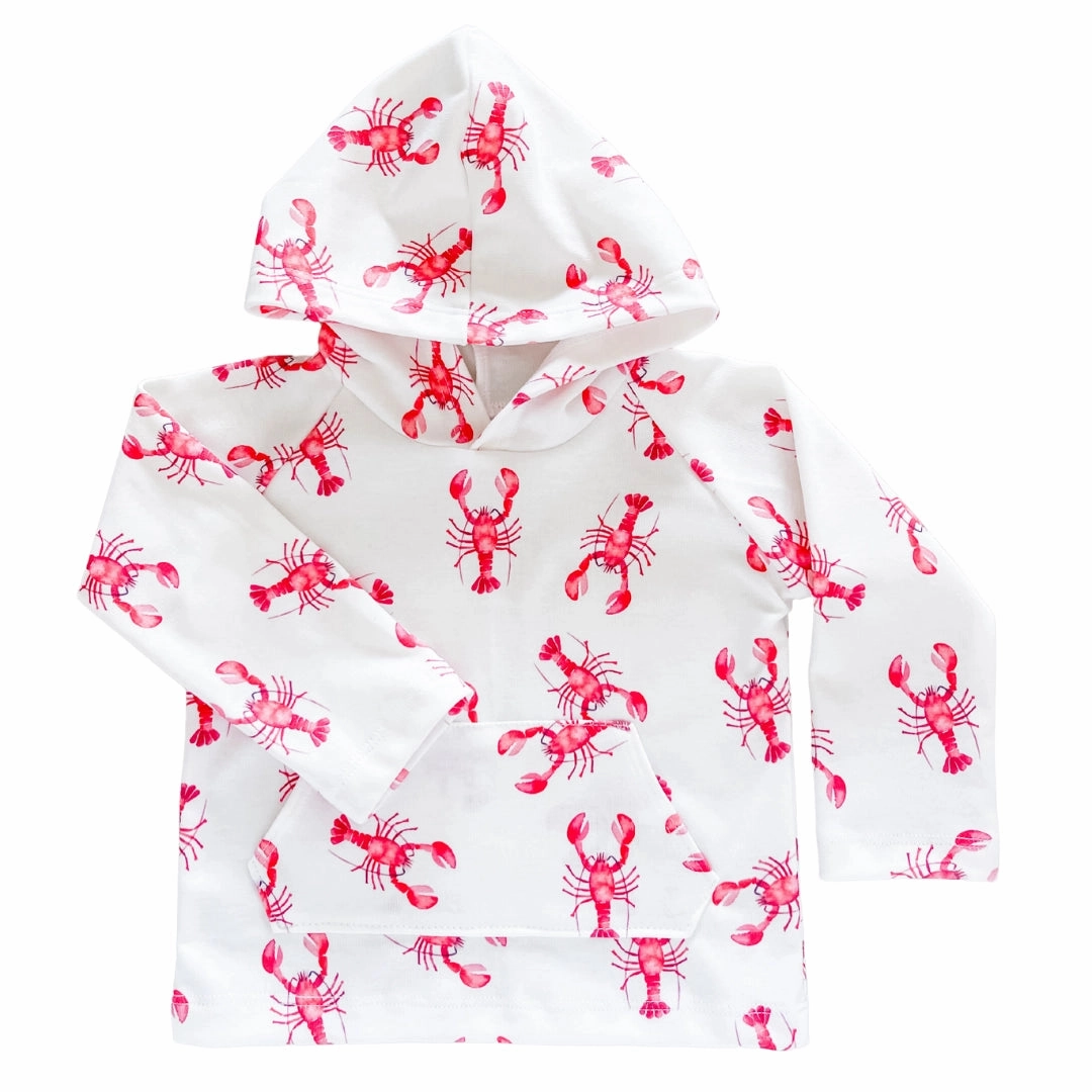 Jennifer Ann Organic Pocket Hoodie - Lobsters Noise Reducing Fabric Treatment