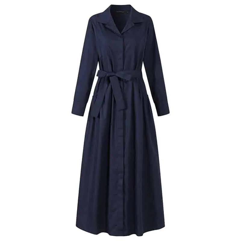 Calm Aesthetic Smart and Elegant Full Length Women's Casual Dress