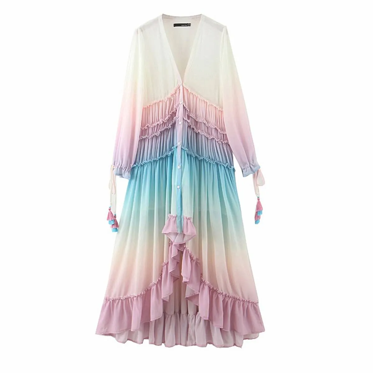 Effortless weekend dress Kaleidoscopic Chiffon Women's Dress