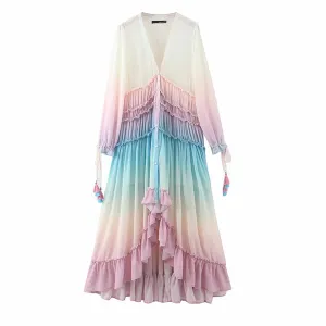 Effortless weekend dress Kaleidoscopic Chiffon Women's Dress