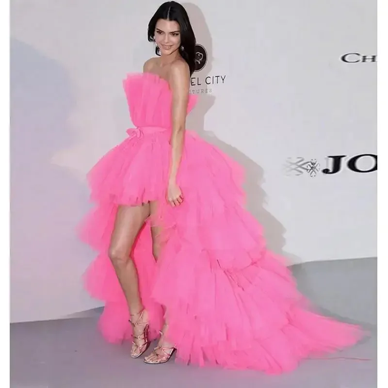 ElasticFree Cuffs Kendall Jenner Fuchsia Prom Dress