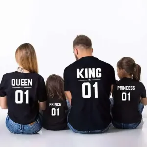 TaglessDesign ElasticWaistband King Family Matching T-Shirts