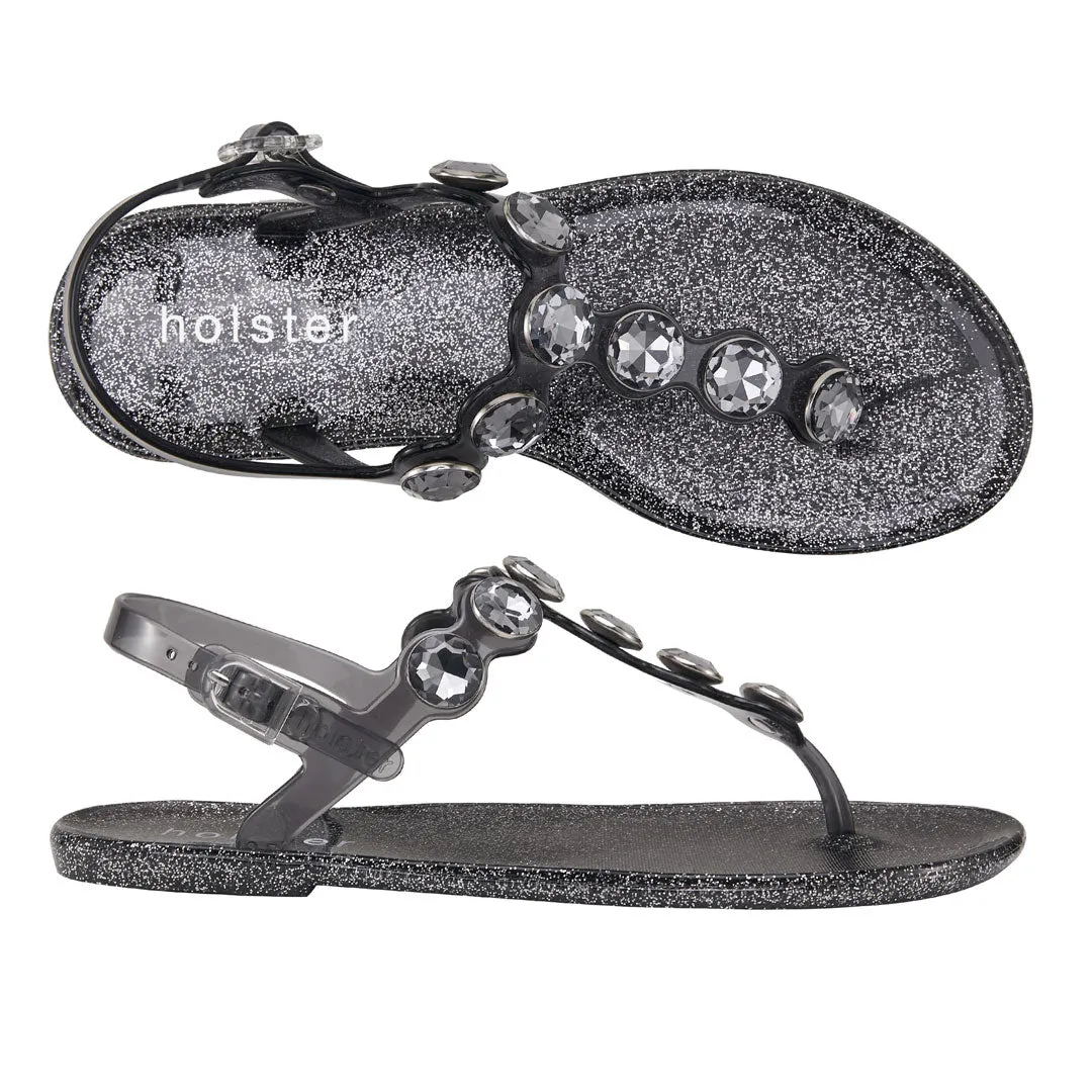 Kira - Clear Graphite Glitter Heel Care