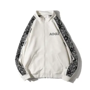 Essential Comfort Cashew Flower Stand Collar Jacket Loose Trend Couple Coat