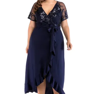 Knitted maxi skirt with irregular hem foldable Halter neck