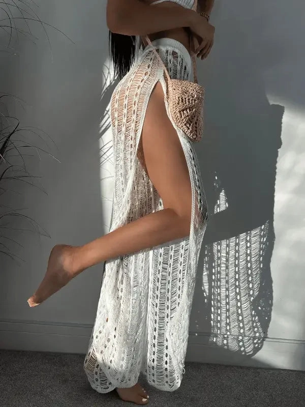 Polyester fabric Knitted Beachwear Pants