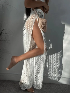 Polyester fabric Knitted Beachwear Pants