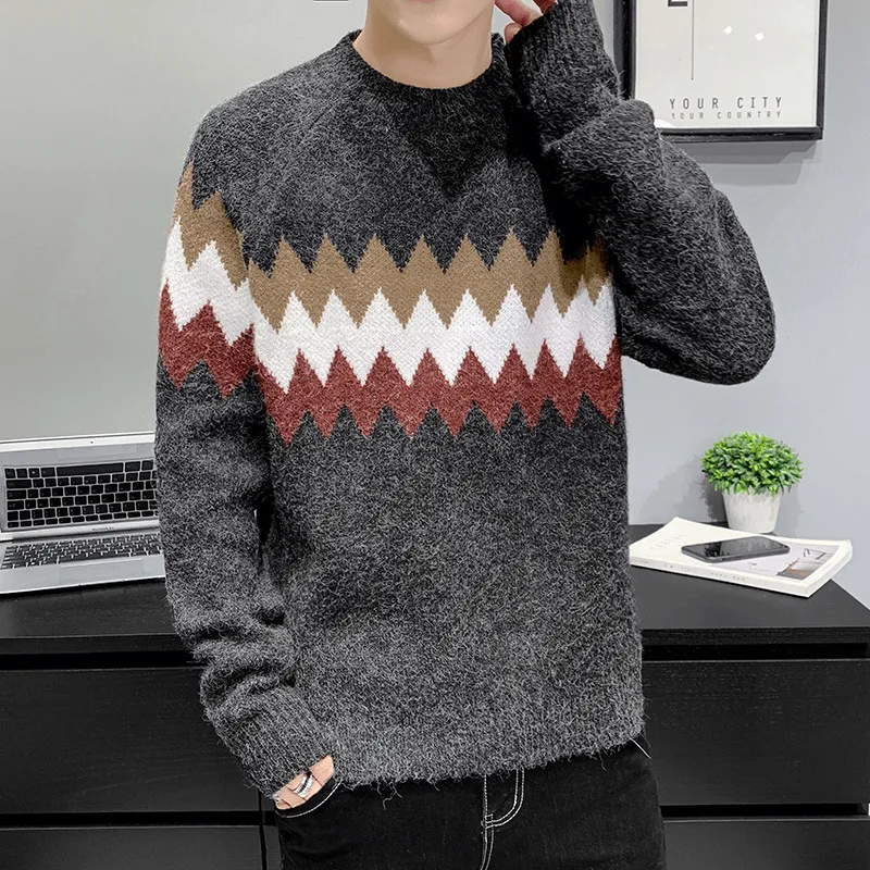 Korean Style Trendy Men'S Bottoming Shirt Winter Comfort Thermal Insulation Design