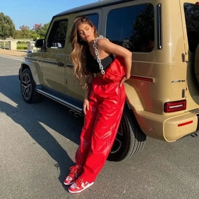 Kylie Leather Trousers Timeless Utility Functional Ease