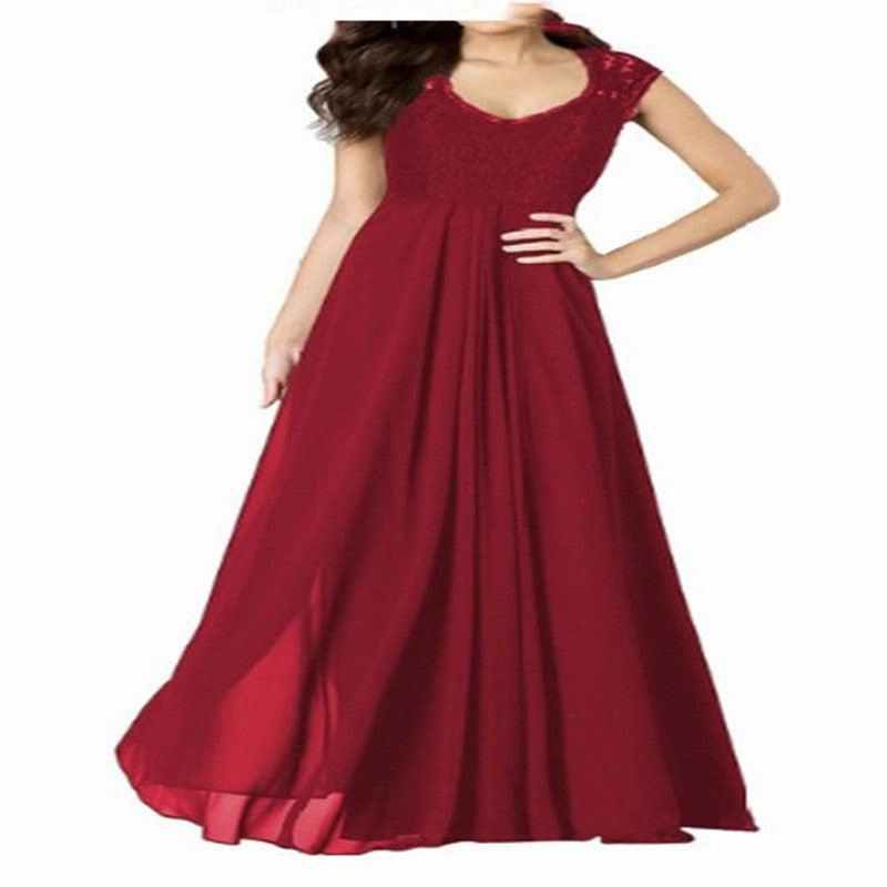 Lace Stitching Sleeveless Solid Color Dress Kimono-Sleeve