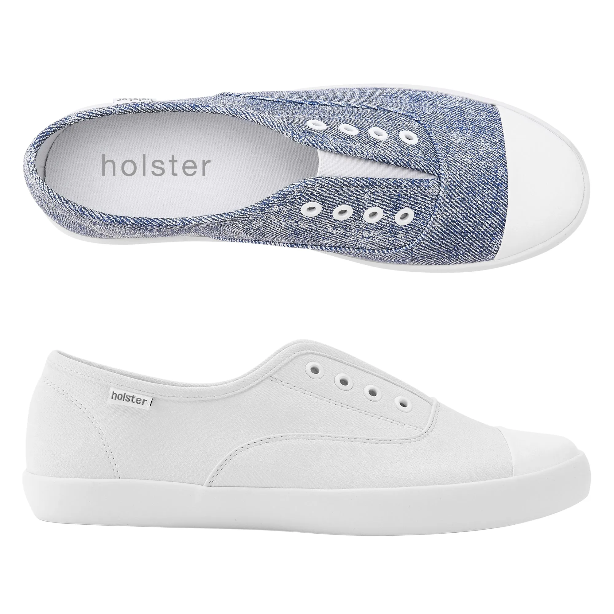 Effortless Walking Shoes Laila Bundle - Denim / White