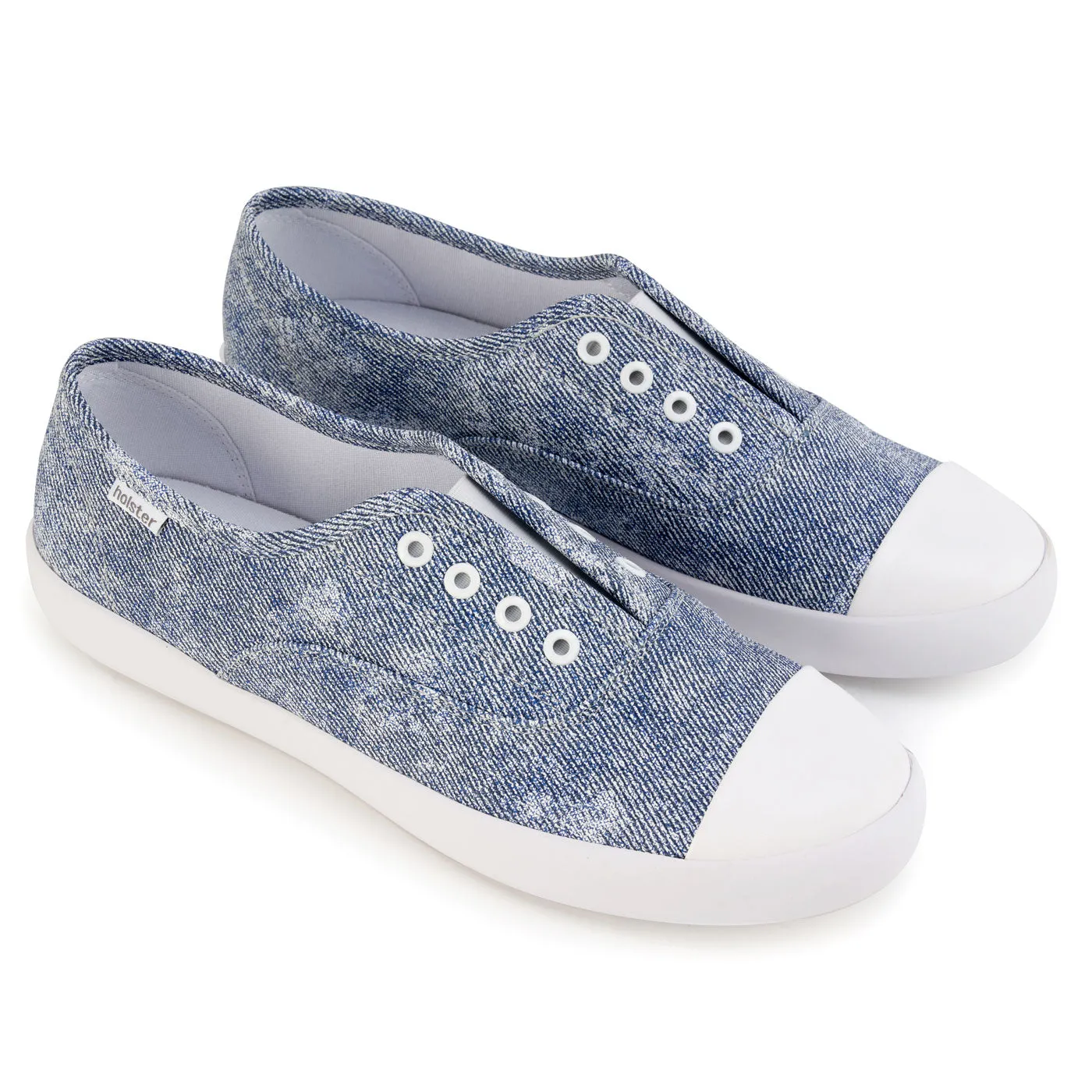 Flat Sole High-Comfort Wear Laila Bundle - Denim / White