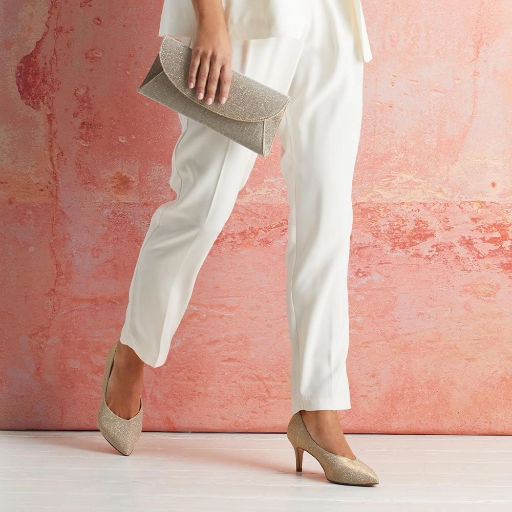 Carmen: Metallic Taupe Fashionable Look