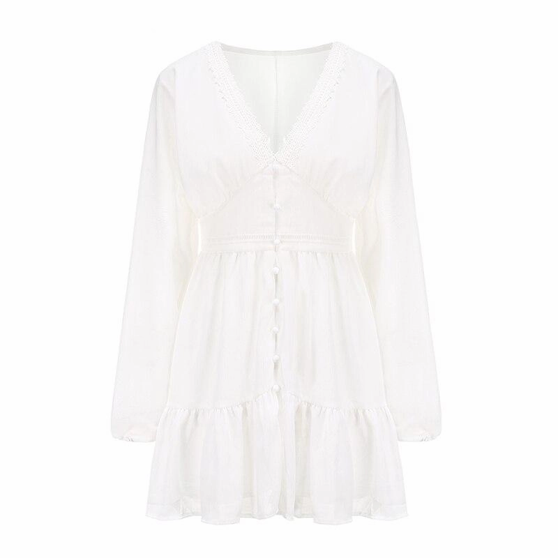 Women's Deep-V Mini Dress Tailored Cut