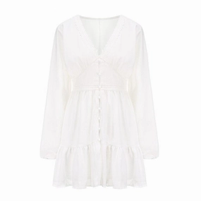 Women's Deep-V Mini Dress Tailored Cut