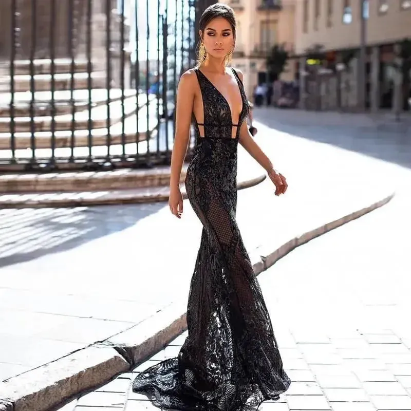 NoRubEdging Flexible Material Glamorous Evening Dress