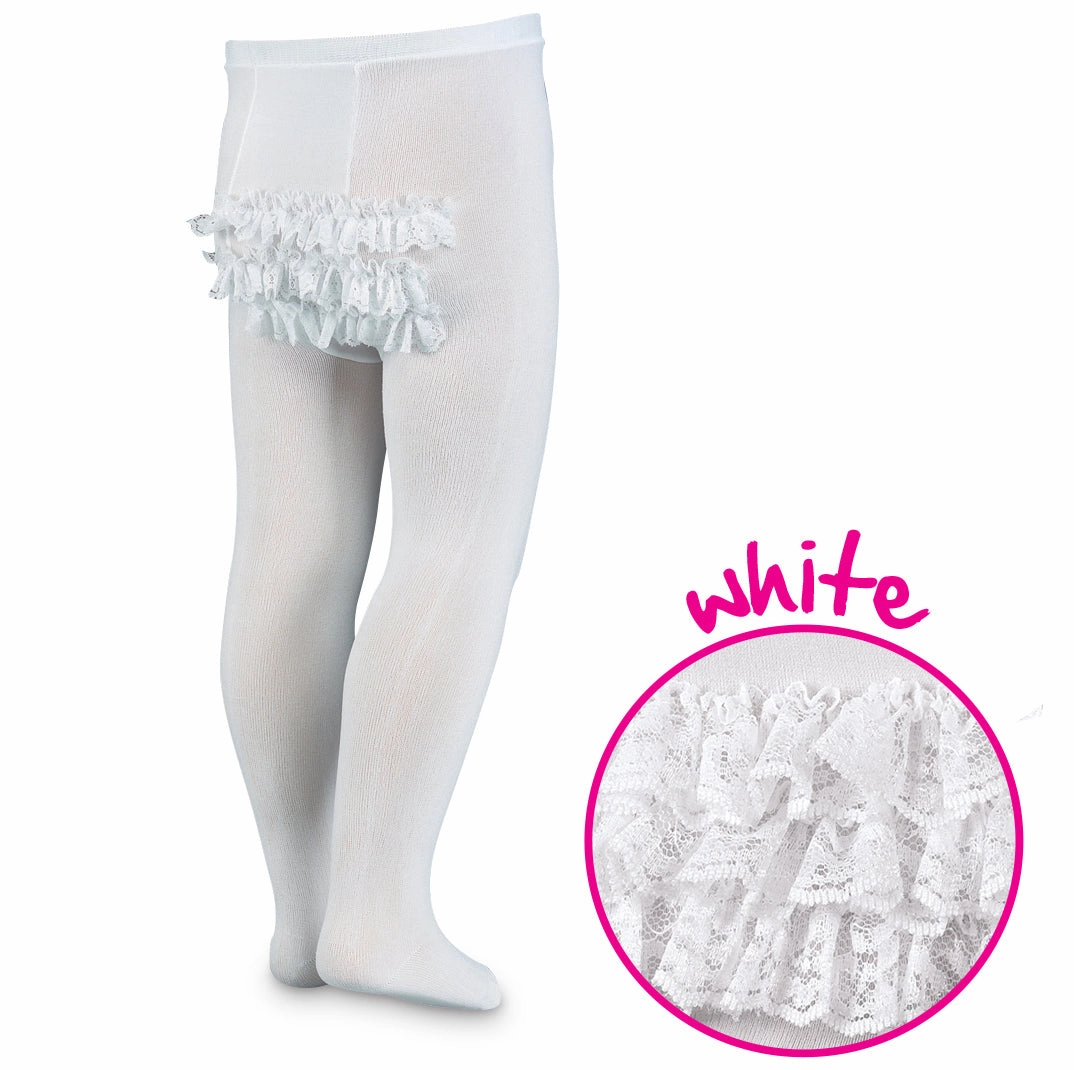 AirflowOptimized Design Girls White Rhumba Lace Tights 1441
