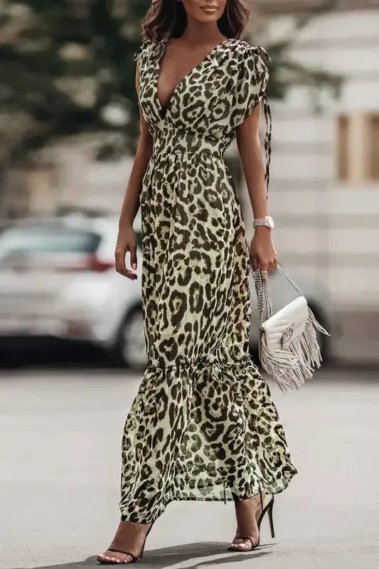 MachineWashable Light Core Leopard Maxi Dress