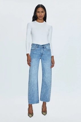 Label Free Lexi Bowed Straight Jean