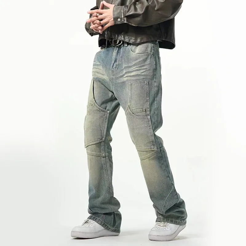 Smart Wardrobe American Street Distressed Loose Straight Casual Jeans