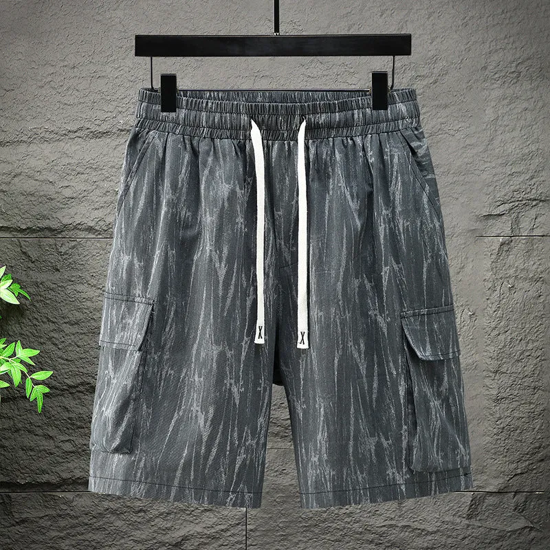 Quick Movement Fit American Thin Men's Trendy Workwear Shorts