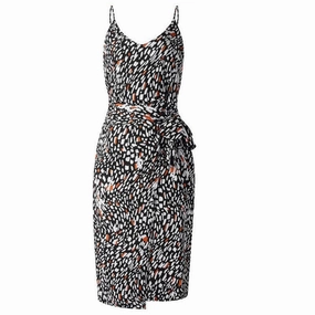 Street Ready Dress women's medium length printed split suspender skirt