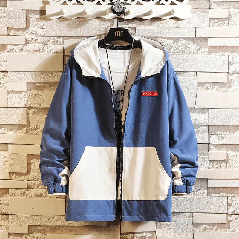 Men'S Casual Color Matching Baseball Uniform Wrinkle resistant fabric Heat Trapping Layer