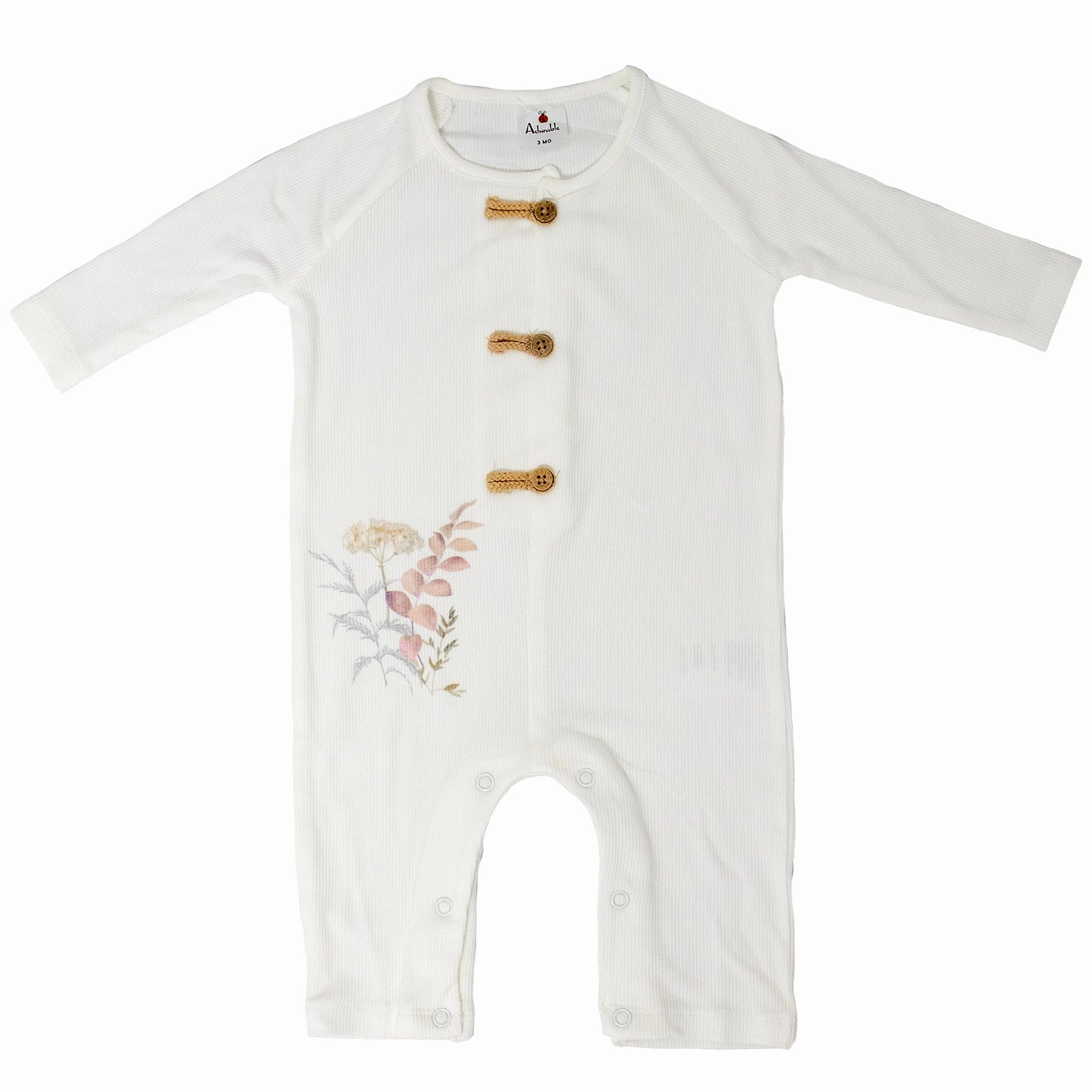 Girls' Ribbed Knit Long-Sleeve Bodysuit A1107 SlubTexture StretchFit Design