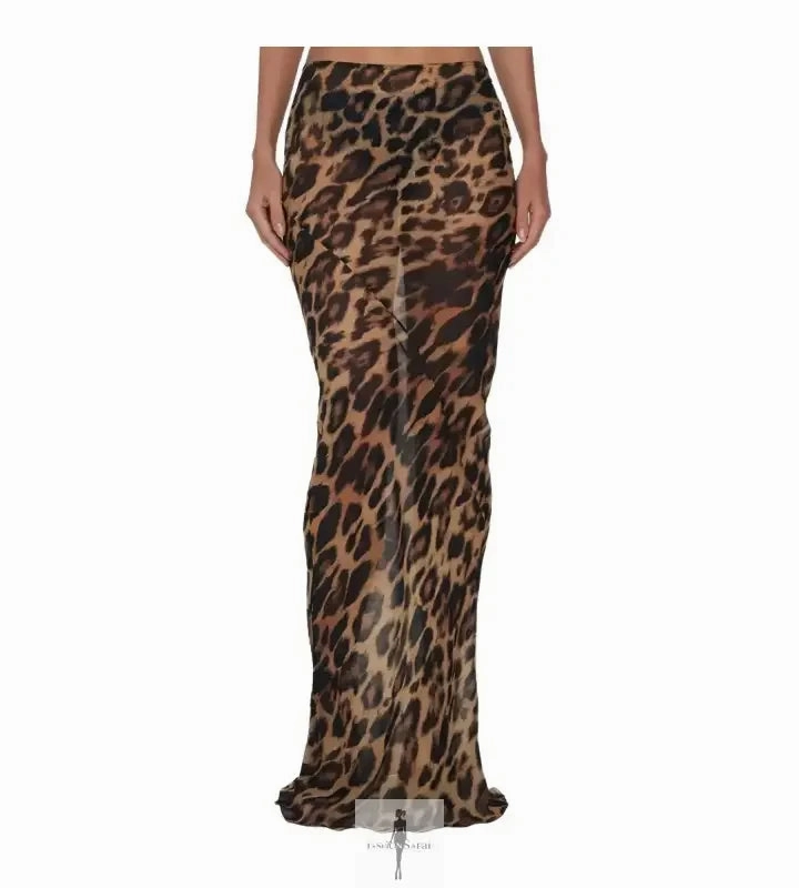 Monica Leopard Print Skirt Timeless Look