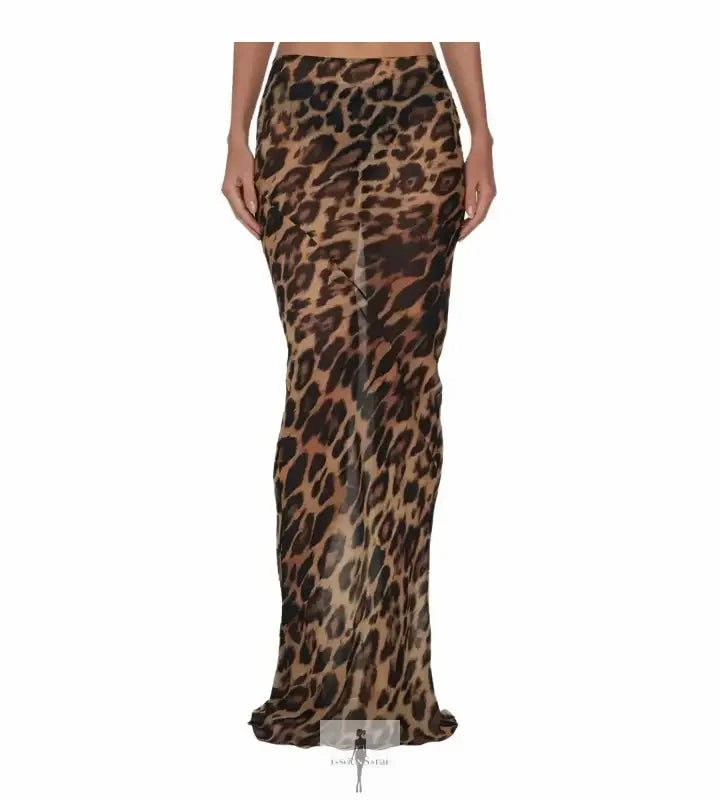 Monica Leopard Print Skirt Sleeveless