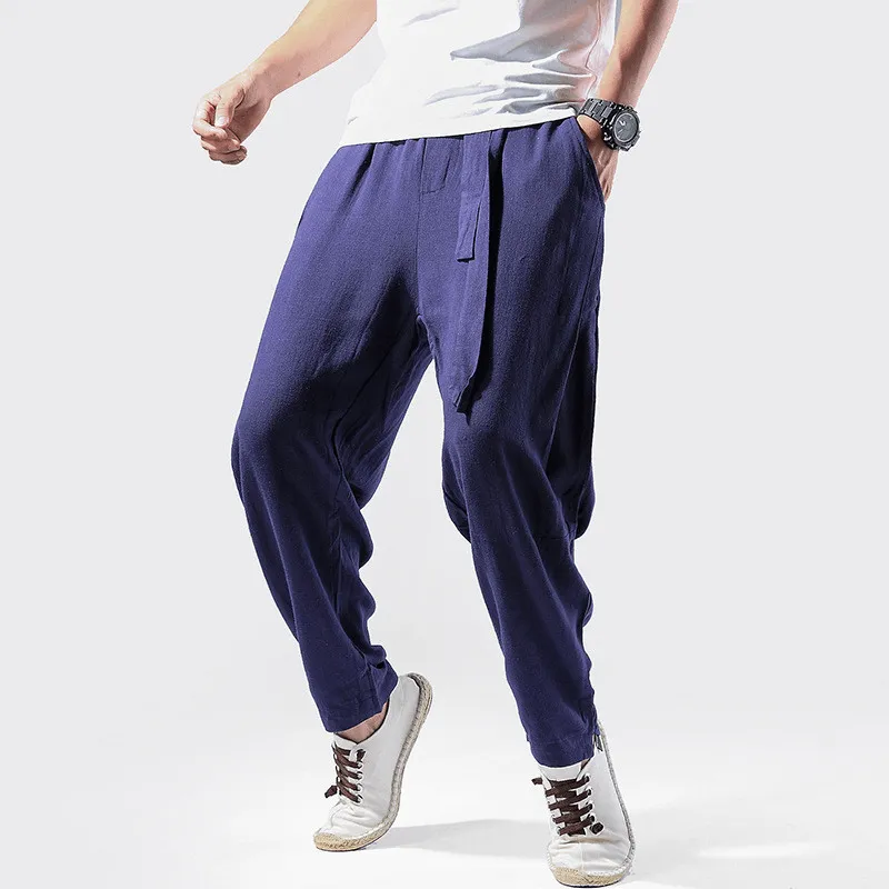 Comfort for All Linen Pants Chinese Style Casual Loose Large Size Harem Pants