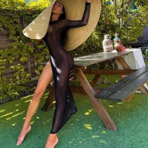 Drive Core Light Core Long Sleeve Mesh Summer Dress