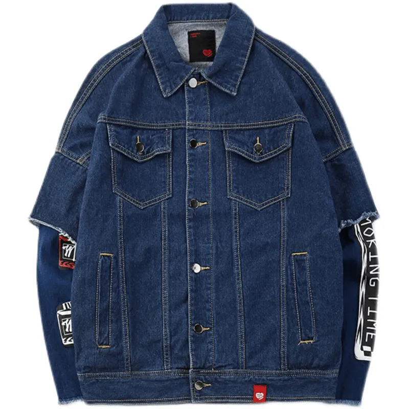 Long-Sleeved Jacket Men and Women Hip-Hop Loose Fried Street Autumn Odor Resistant Treatment Reinforced Zippers