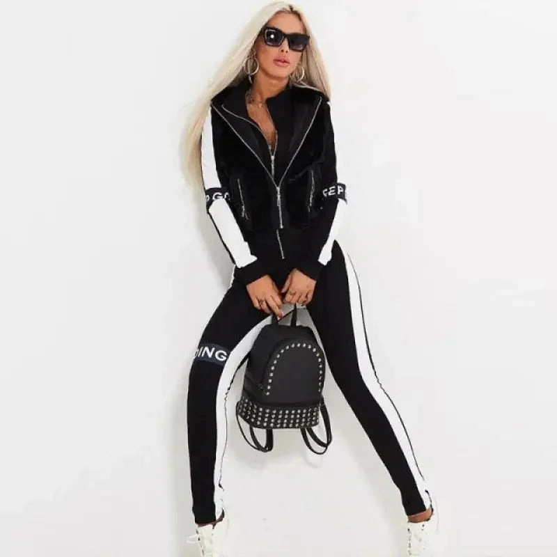 Barrel Waist Long Sleeves Jacket with Pants Suits