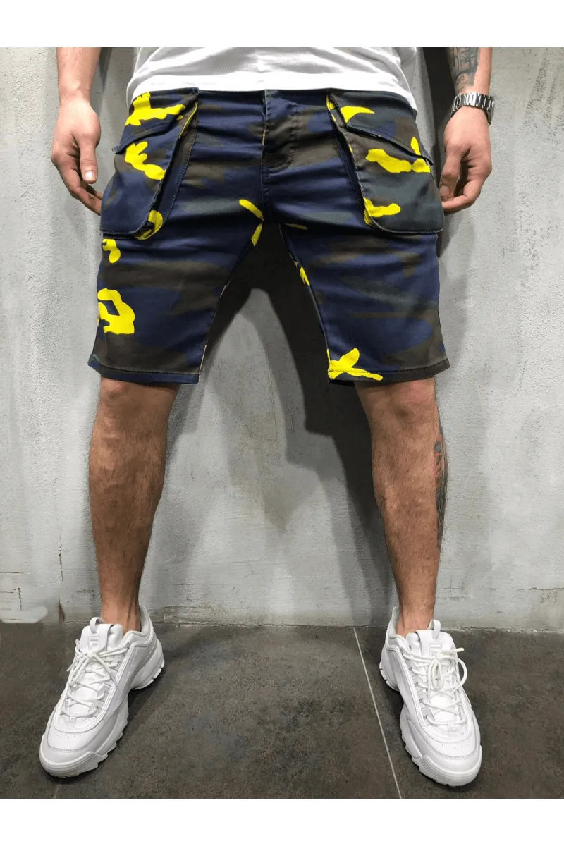 Loose Casual Camouflage Tooling Multi-Pocket Men'S Five-Point Outdoor Pants Smart Style