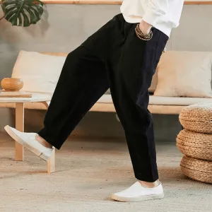 HeatRegulating Body Ready Loose Size Straight Youth Linen Casual Pants