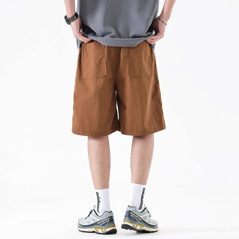 long-lasting quality Stretch Layer Loose Straight Sports Plus Size Fifth Pants