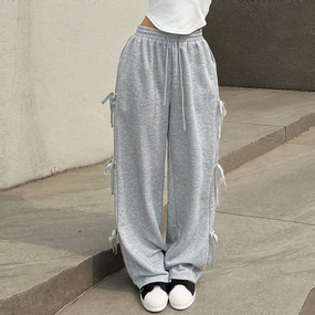 Loose Casual Pants High Waist Long Skateboarding Pants Chic Fit Stretchable Comfort