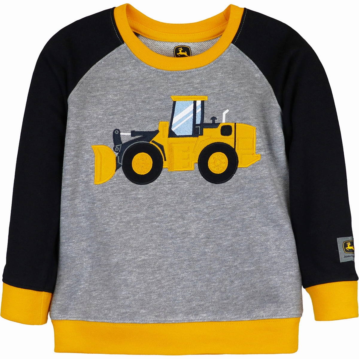 Toddler Boys' Long-Sleeve Construction Crew Sweatshirt J4T568HT Workout Apparel MidweightKnit