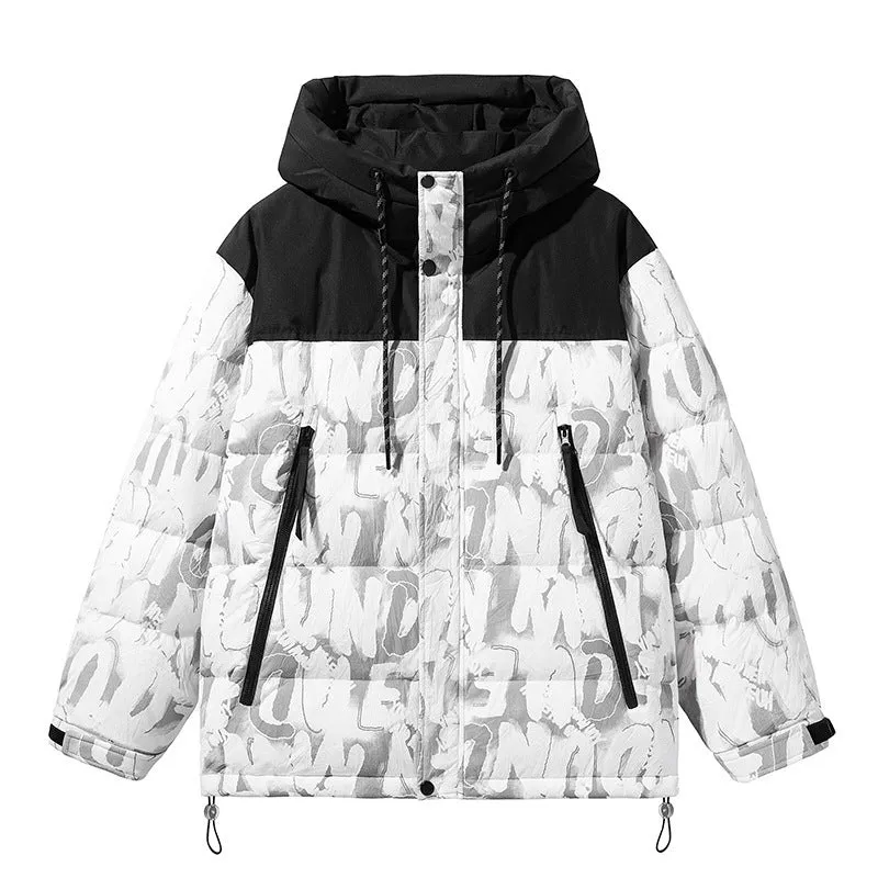 Layered Neckline WaterResistantCoating Luminous Fabric 90 White Duck Down Jacket