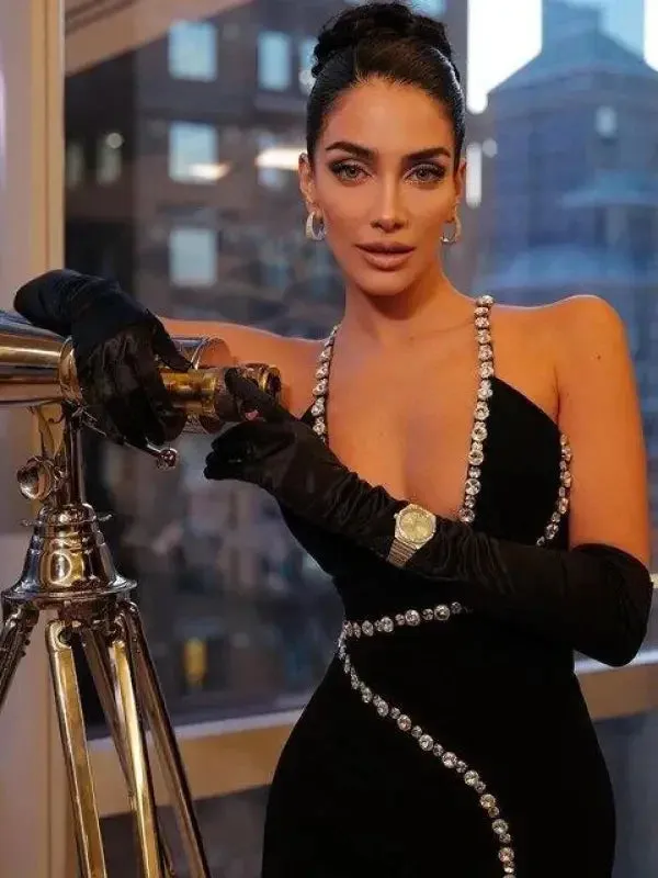 Daily Wear Luxury Diamonds Midi Dress