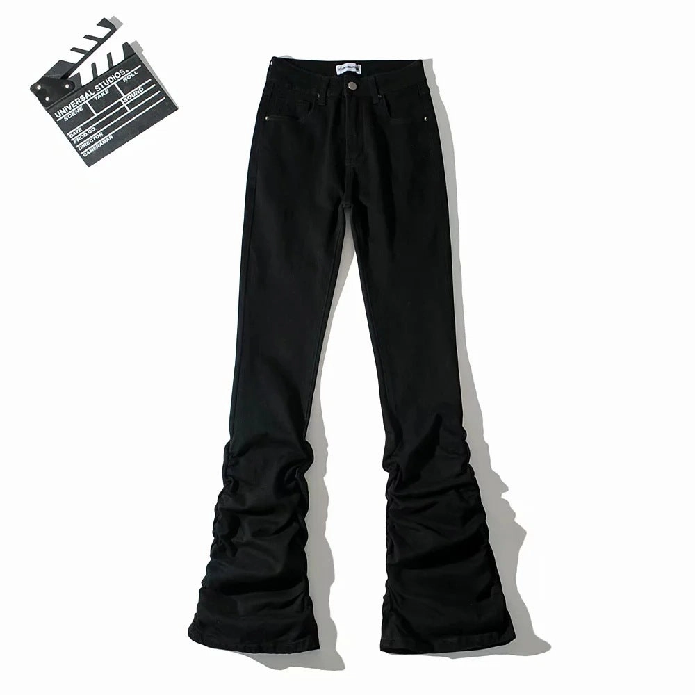 Neutral Style Women's Skinny Mop Pants Denim Trousers