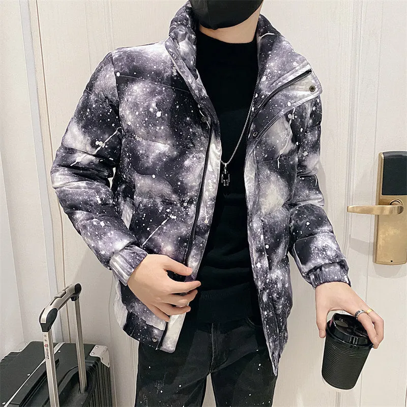 Layered Collar Design Essential Fit Korean Version Of The Handsome Padded Clothes Thickened Trend Cotton Clothes