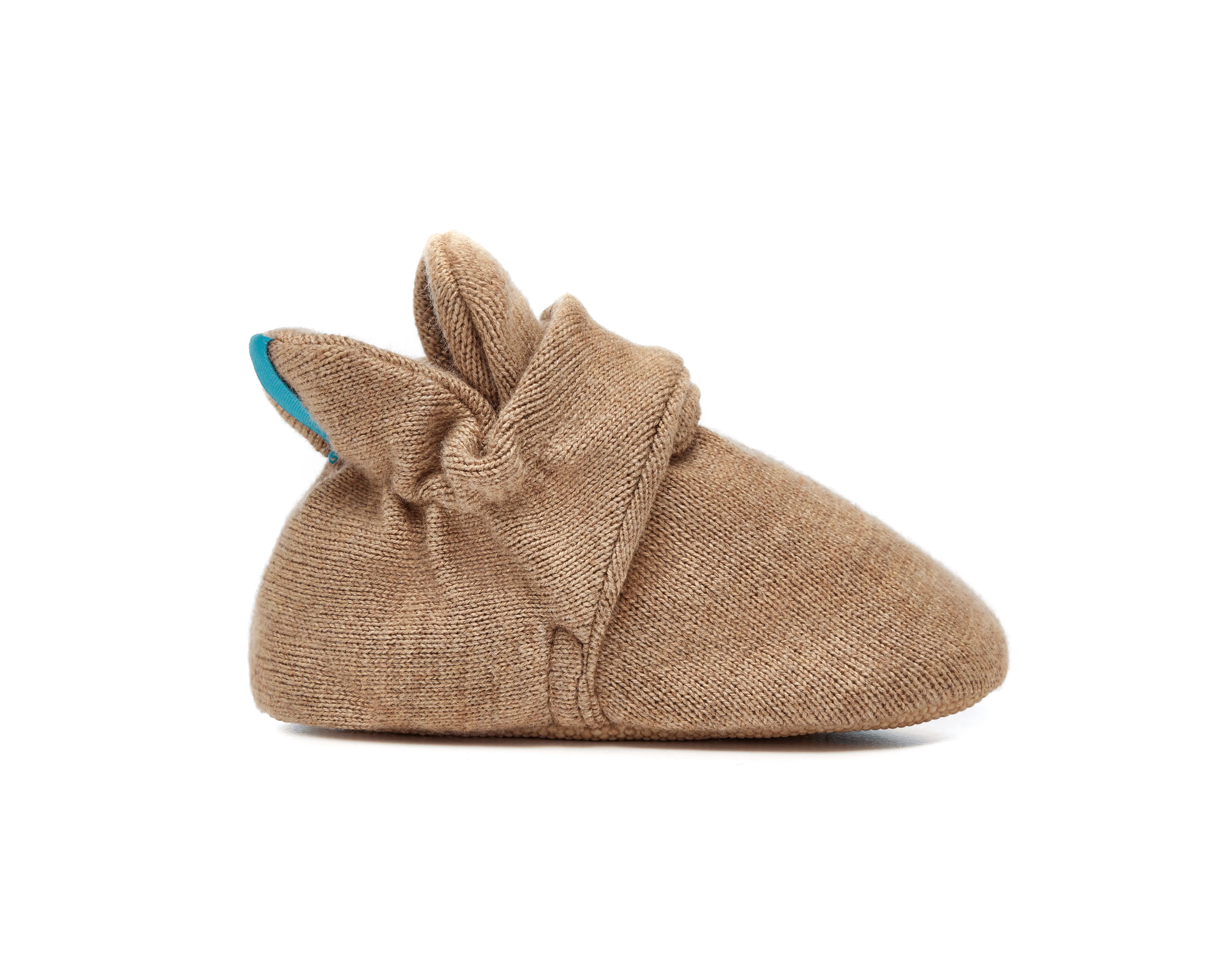 Eco Friendly Outsole Gusseted Tongue Knit Baby Booties