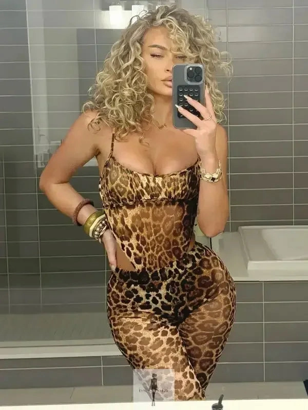 Matching Bodysuit with Flare Pants Compact Pack Casual Movement