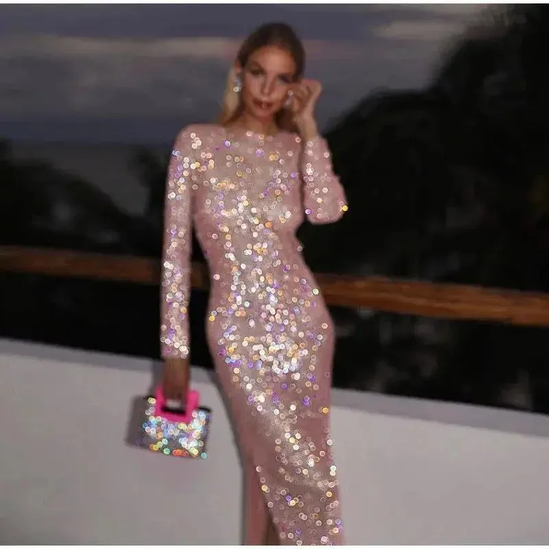 Rhinestone maxi summer dress Light Fabric