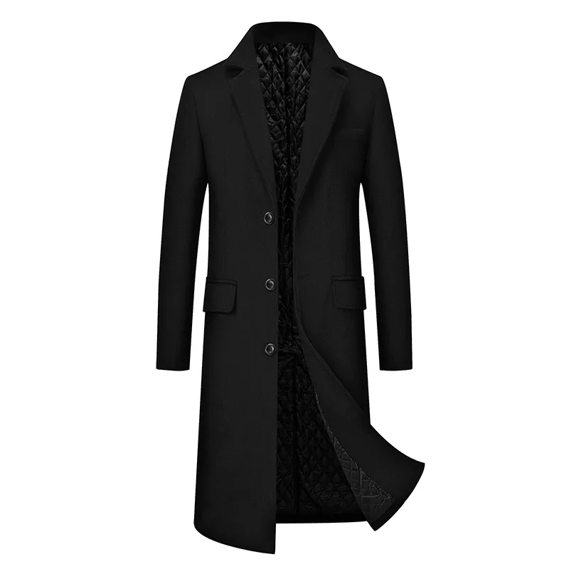 Hypoallergenic Interior Slim Fit Styles Men Casual plus Cotton Long Coat