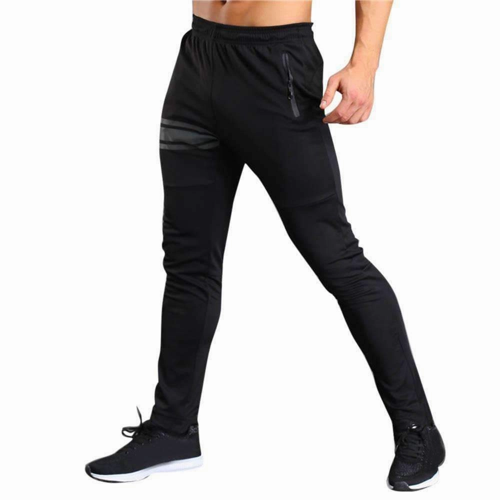 Men Long Casual Sport Pants Gym Slim Fit Trousers Running Jogger Gym Sweatpants folding Reflective details